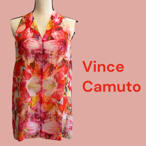 Vince Camuto Women’s Sleeveless Floral Tunic Halter Top Small